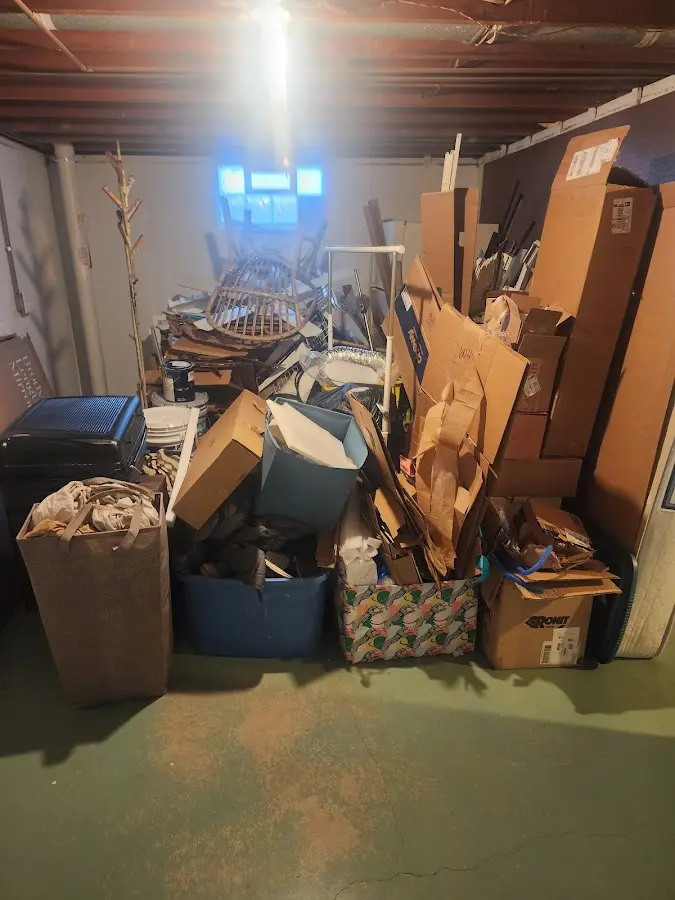 Roll-off dumpster container at job site for 20 Yard Dumpster Rental in Nuevo